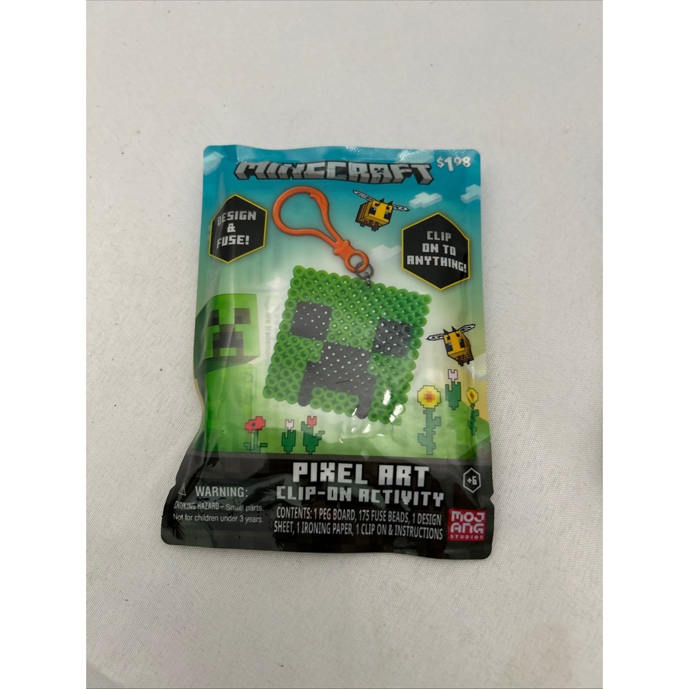 Minecraft‎ Pixel Art Clip On Activity Kit Creeper Bundle Mojang Studios